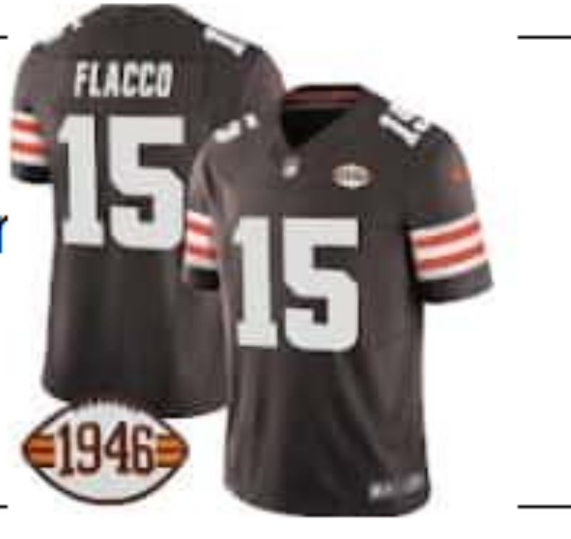 Men 2025 Cleveland Browns #15 Flacco brown Third Generation Nike Limited NFL Jersey style 01->houston astros->MLB Jersey
